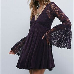 Free People Black Lace Dress